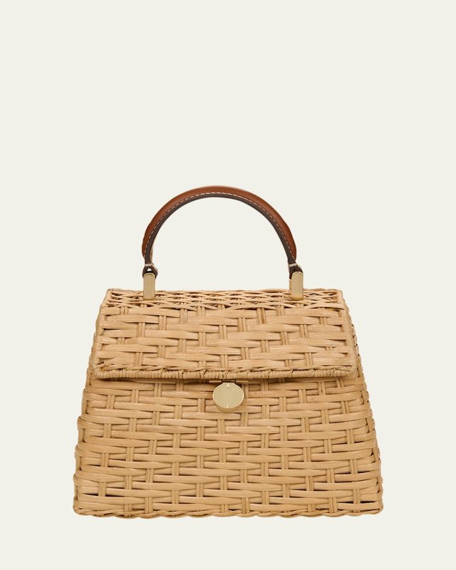 Sybil Flap Rattan Crossbody Bag